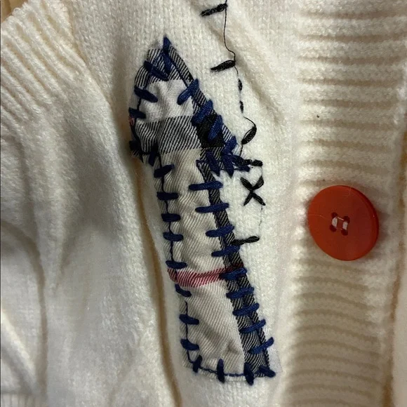 Dreamers Cream Cardigan with Colorful Buttons - Picture 4 of 15